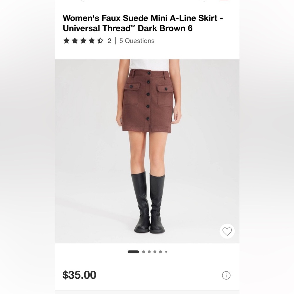 Universal Thread Dark Brown Mini Skirt
